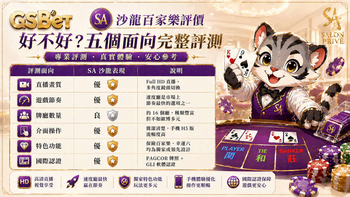 沙龍百家樂評價好不好